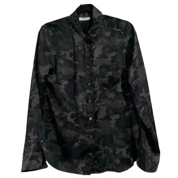 Equipment Femme Camo Button Down Shirt Size M - Picture 5 of 11